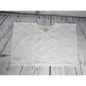 Peek Girls White Tunic M (6-7) Embroidery Floral*